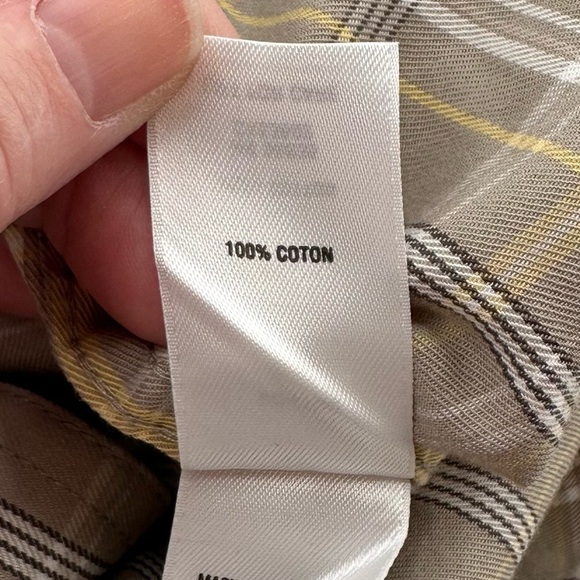 CABELA’S Men’s Angler Plaid Tan/Yellow Button Down Shirt Size XL Regular - Picture 13 of 15